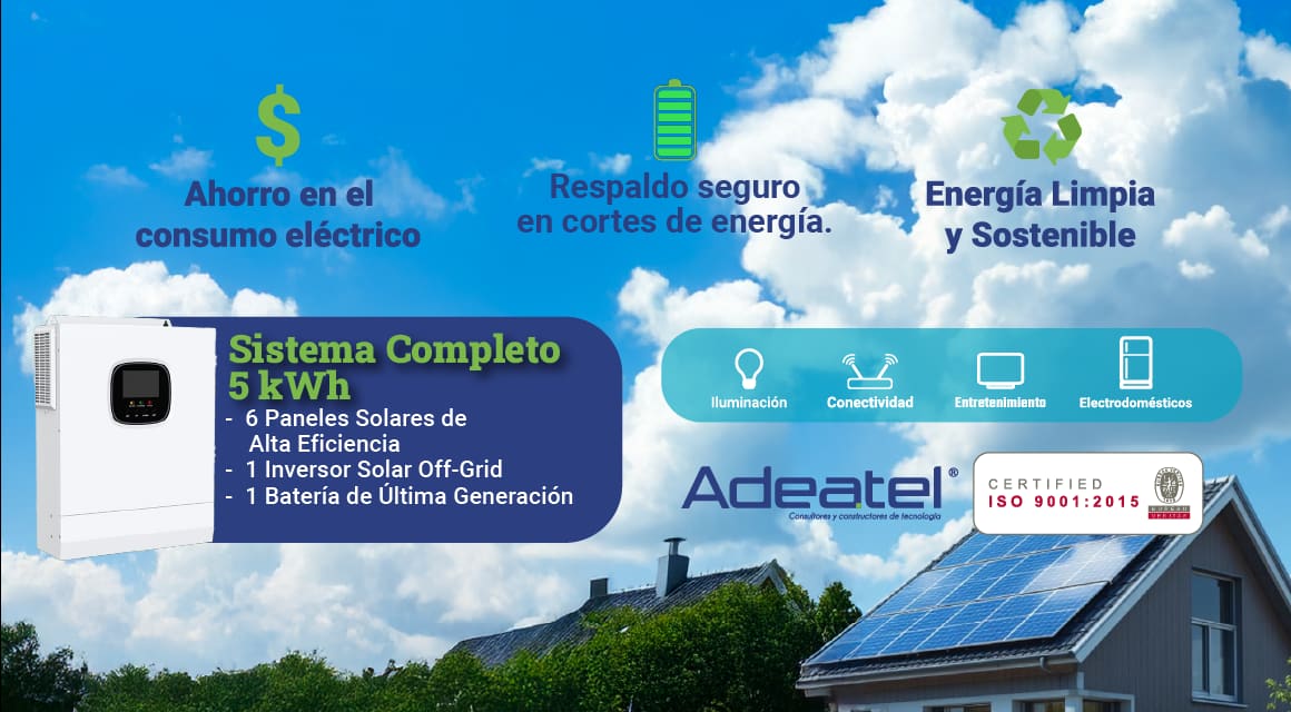Sistema completo solar adeatel