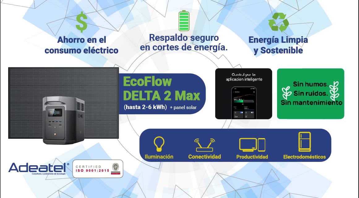 Sistema completo solar adeatel ecoflow